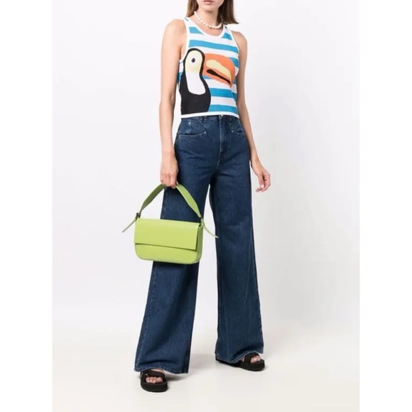 Staud Playa Toucan Intaria Tank Top Knit Blue White Stripe Size Small - Picture 8 of 11